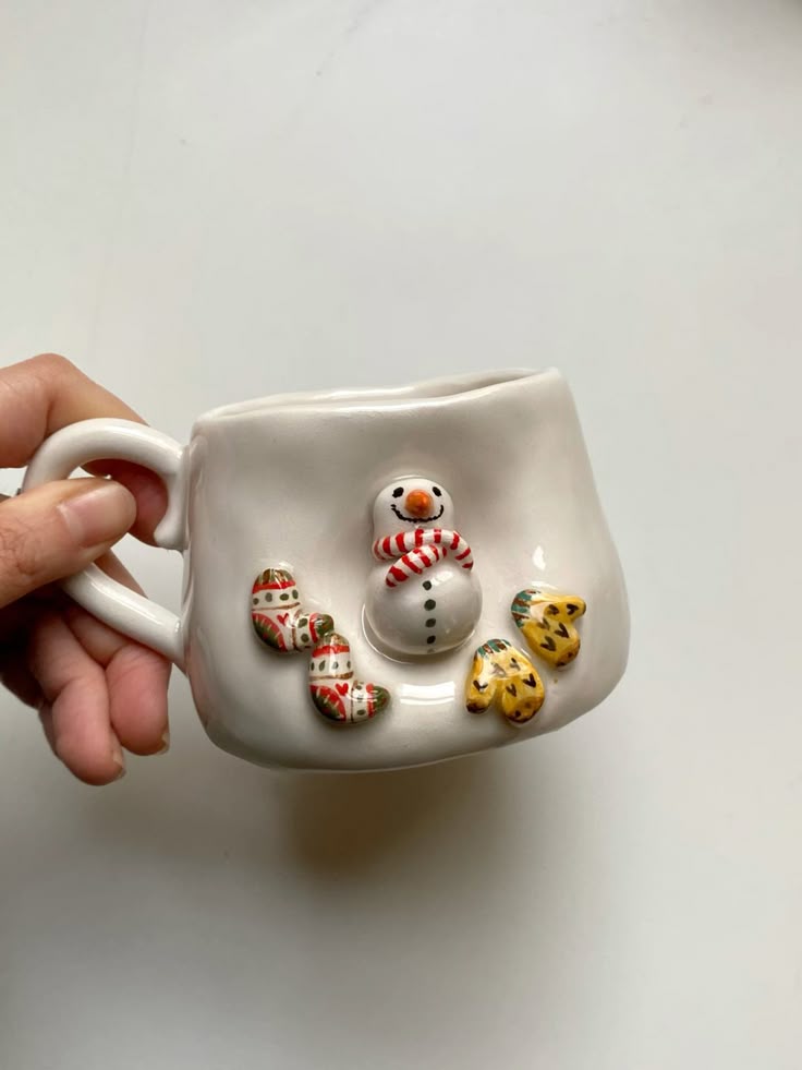 Зимняя кружка. Ручная лепка (10+) фото 2